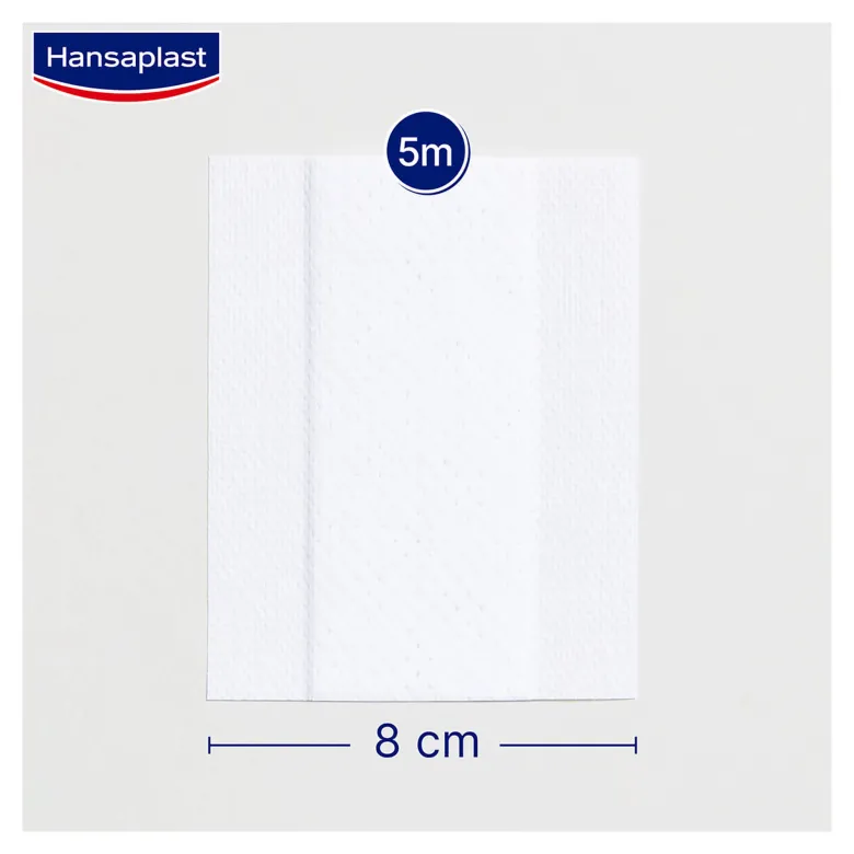 Hansaplast Sensitive Pflaster 8cm x 5m Rolle, 1 St
