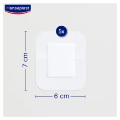 Hansaplast Sensitive Wundverband XL steril 6 x 7 cm, 5 St