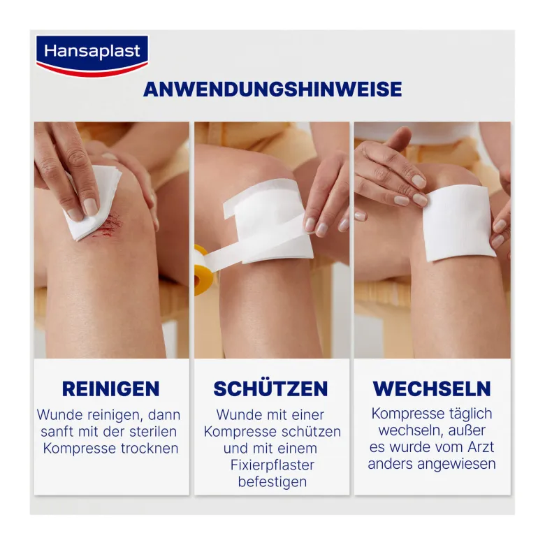 Hansaplast Soft Kompresse 7,5 x 7,5 cm steril, 5X2 St