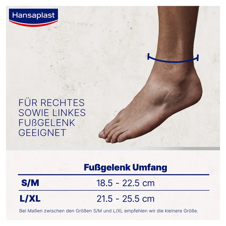 Hansaplast Sport Fußgelenk-Bandage Größe S/M, 1 St