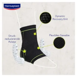 Hansaplast Sport Fußgelenk-Bandage Größe S/M, 1 St