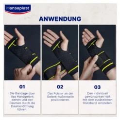 Hansaplast Sport Handgelenk-Bandage Größe S/M, 1 St