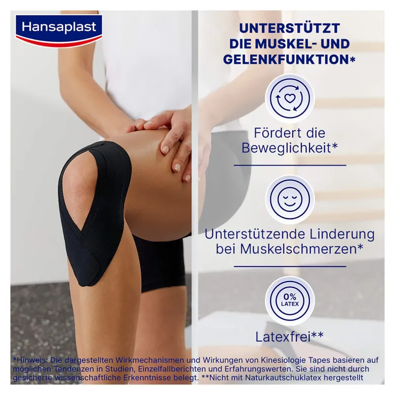 Hansaplast Sport Kinesiologie Tape 5 cmx5 m schwarz, 1 St
