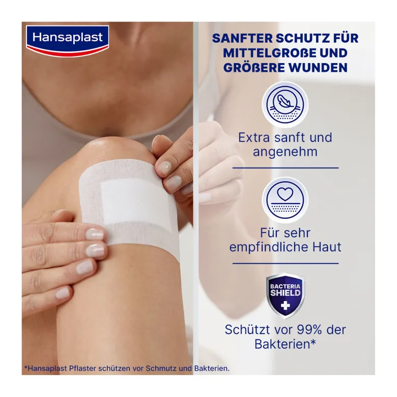 Hansaplast Ultra Sensitive Wundverband XXL 8 x 10 cm, 5 St