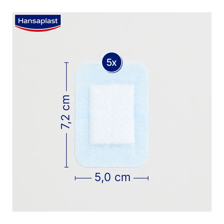 Hansaplast Ultra Sensitive Wundverband XL 5 x 7,2 cm, 5 St