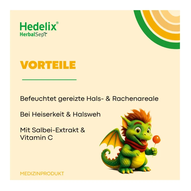 Hedelix HerbalSept Hals Lutscher Kids, 6 St