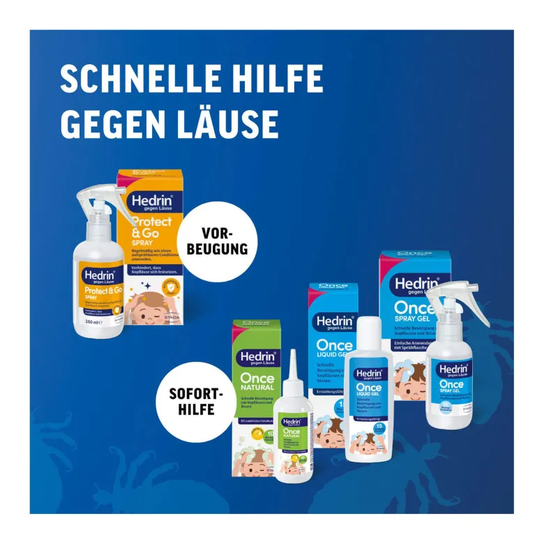 Hedrin Once Liquid Gel gegen Kopfläuse und Nissen, 100 ml