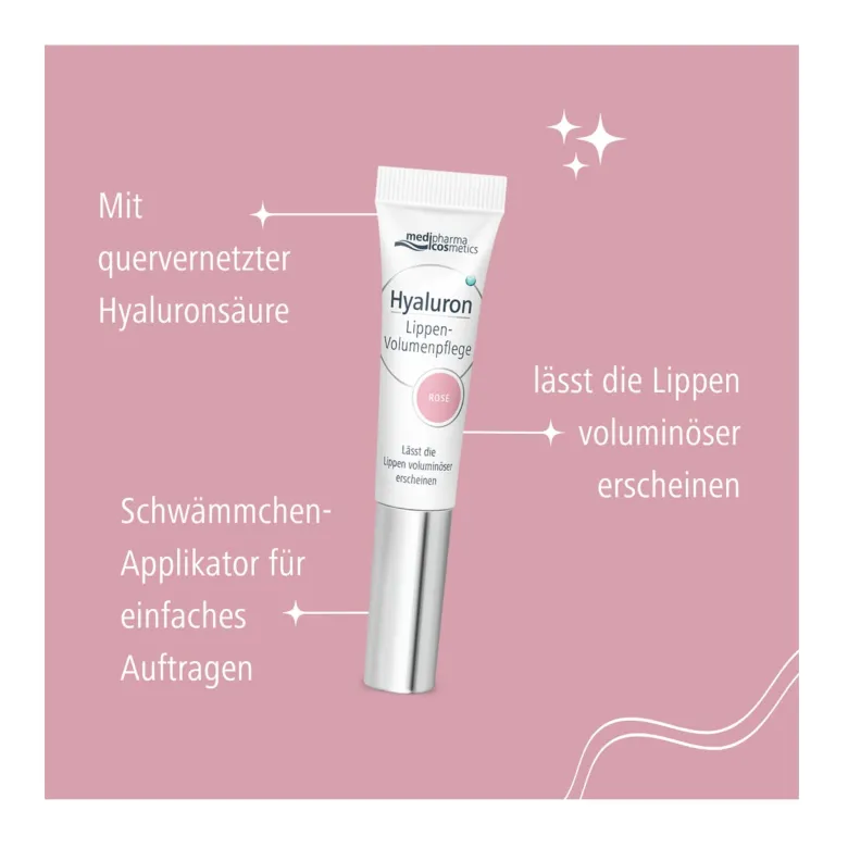 Hyaluron Lippen-Volumenpflege Rosé, 7 ml