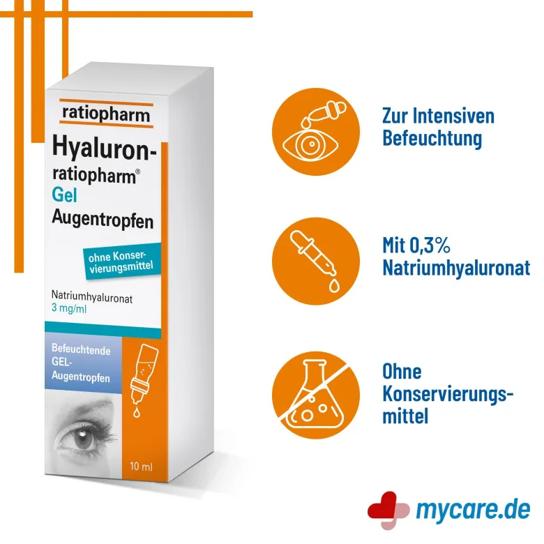 Hyaluron-ratiopharm Augentropfen Gel, 10 ml