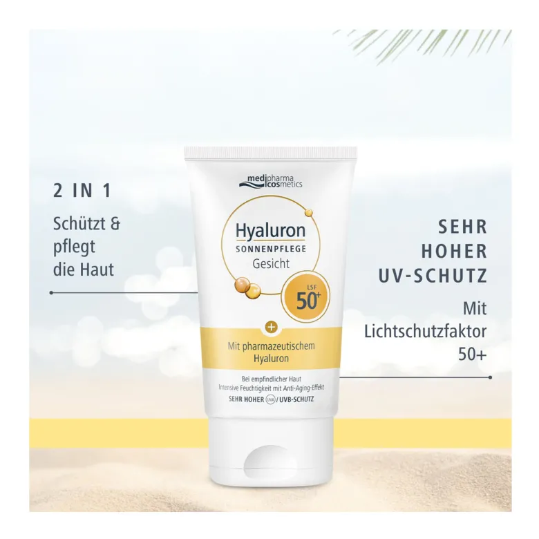 Hyaluron Sonnenpflege Gesicht LSF 50+, 50 ml