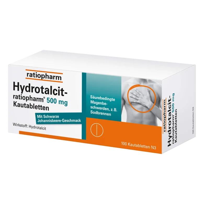 Hydrotalcit-ratiopharm 500 mg Kautabletten, 100 St