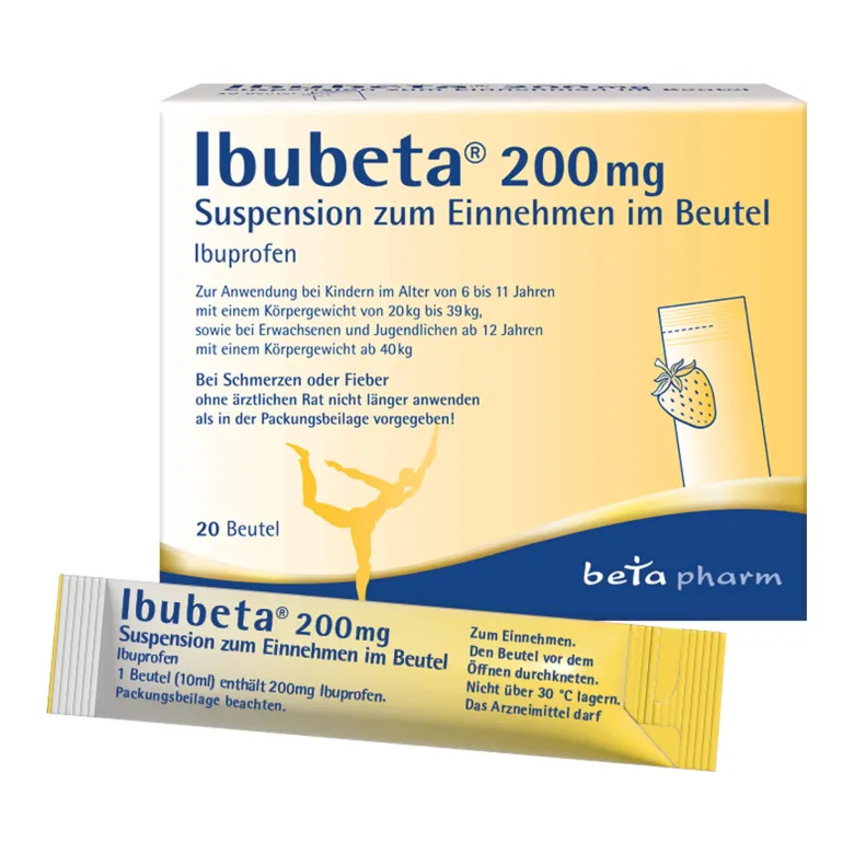 Ibubeta 200 mg Suspension zum Einnehmen im Beutel, 20 St