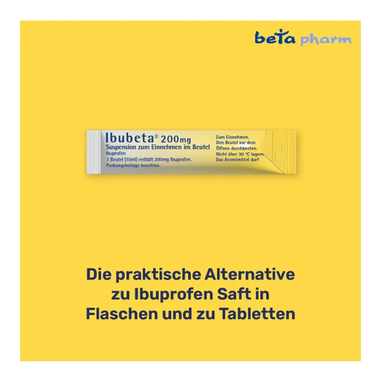 Ibubeta 200 mg Suspension zum Einnehmen im Beutel, 20 St
