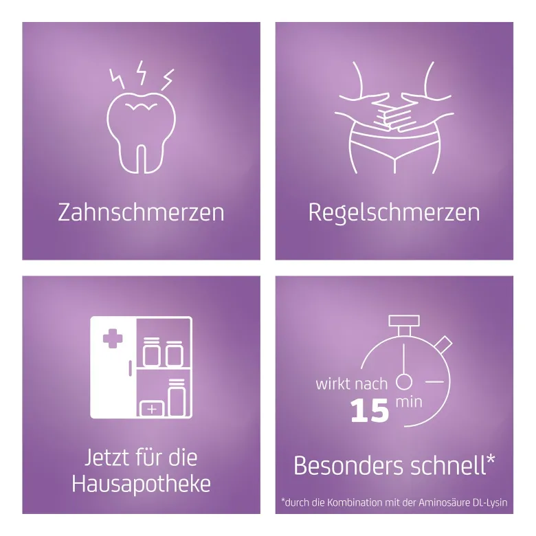 Ibu-Lysin HEXAL Filmtabletten bei Schmerzen und Fieber, 20 St