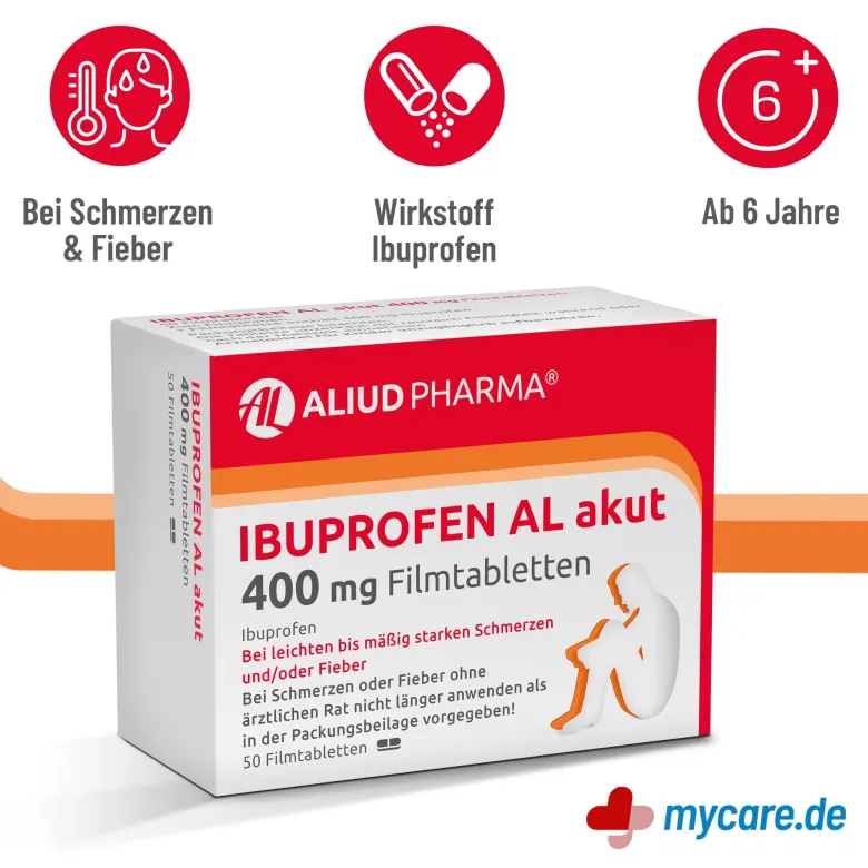 Ibuprofen AL akut 400 mg Filmtabletten, 50 St