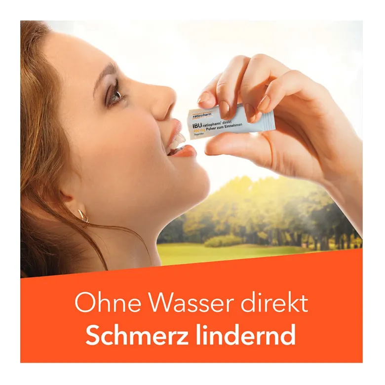 IBU-ratiopharm direkt 200 mg Pulver zum Einnehmen, 20 St