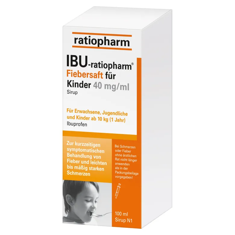 IBU-ratiopharm Fiebersaft für Kinder 40 mg/ml, 100 ml