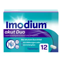 Imodium akut Duo 2 mg/125 mg Tabletten bei akutem Durchfall, 12 St