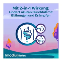 Imodium akut Duo 2 mg/125 mg Tabletten bei akutem Durchfall, 12 St