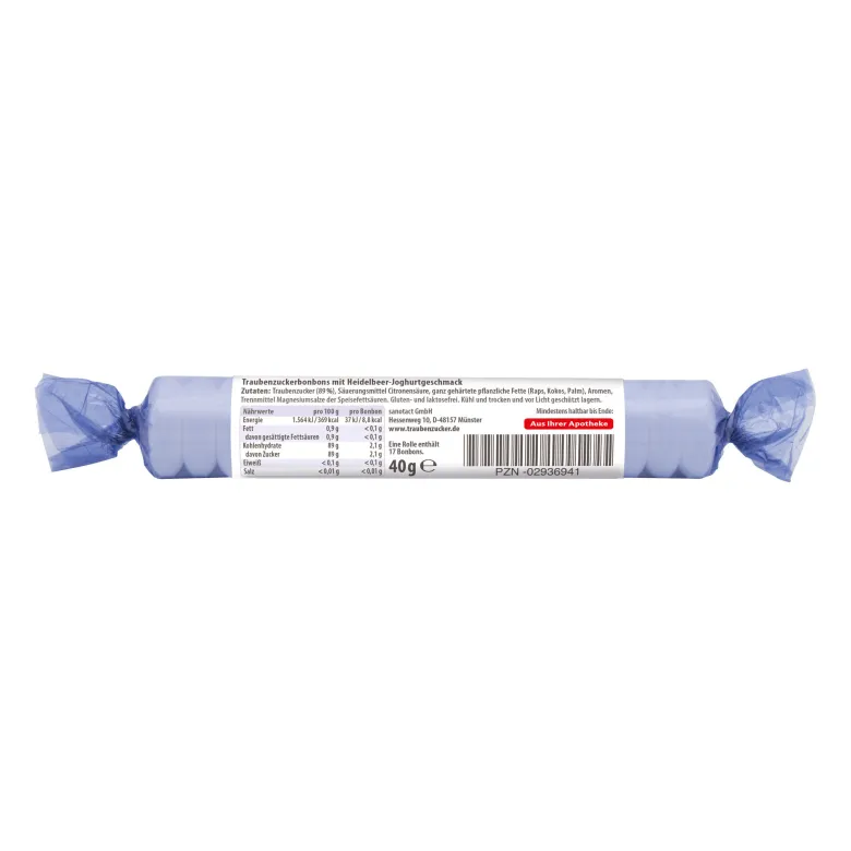 Intact Traubenzucker Heidelbeere Joghurt Rolle, 40 g