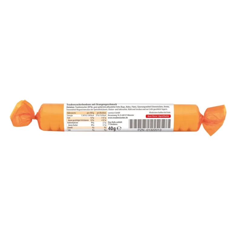 Intact Traubenzucker Orange Rolle, 1 St