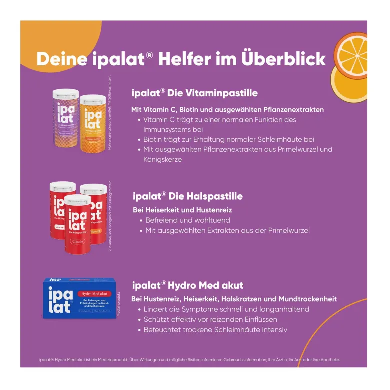 Ipalat Die Vitaminpastille Orange-Ingwer, 40 St