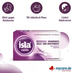 isla cassis Halspastillen bei Halskratzen und Reizhusten, 60 St