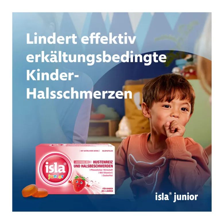 isla junior Halspastillen bei Kinderhalsschmerzen, 50 St