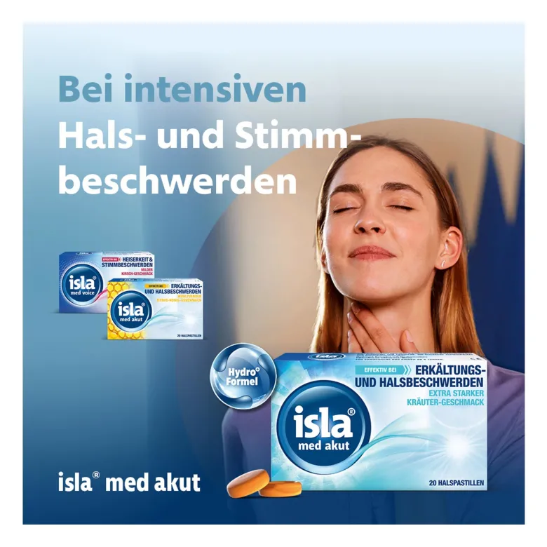 isla med akut Halspastillen bei Halsschmerzen und Erkältung, 50 St