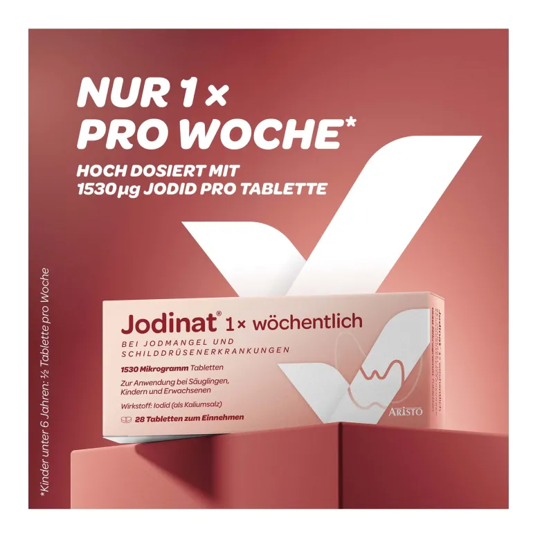 Jodinat 1 x wöchentlich 1530 Mikrogramm Tabletten, 28 St