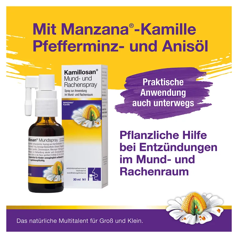 Kamillosan Mund- und Rachenspray, 30 ml