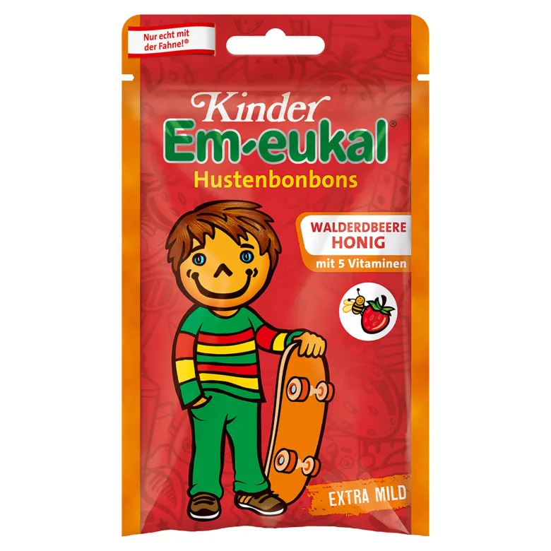 Kinder Em-eukal Hustenbonbons Walderdbeere-Honig, 75 g