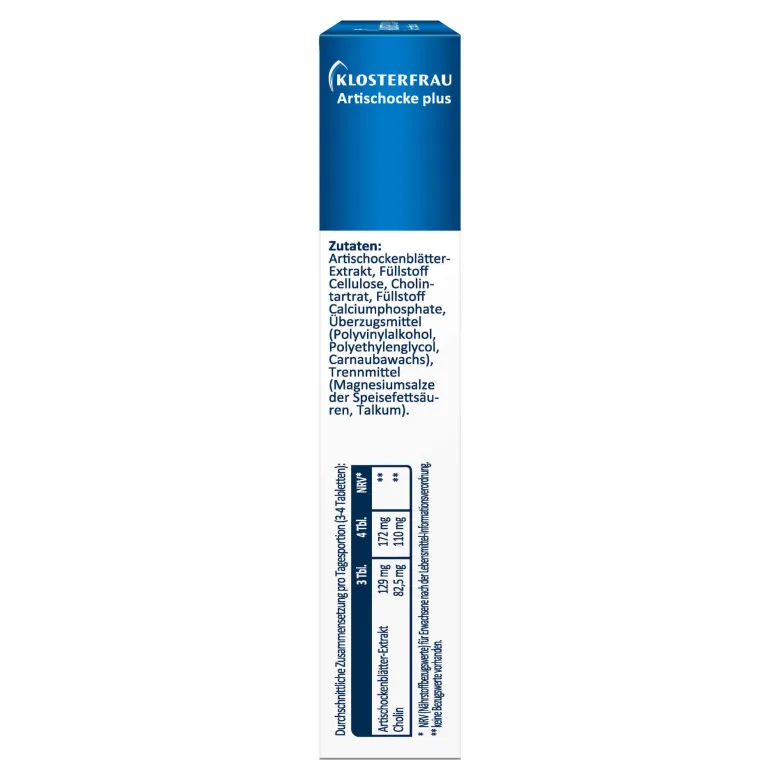Klosterfrau Artischocke Verdauungshilfe plus Tabletten, 30 St