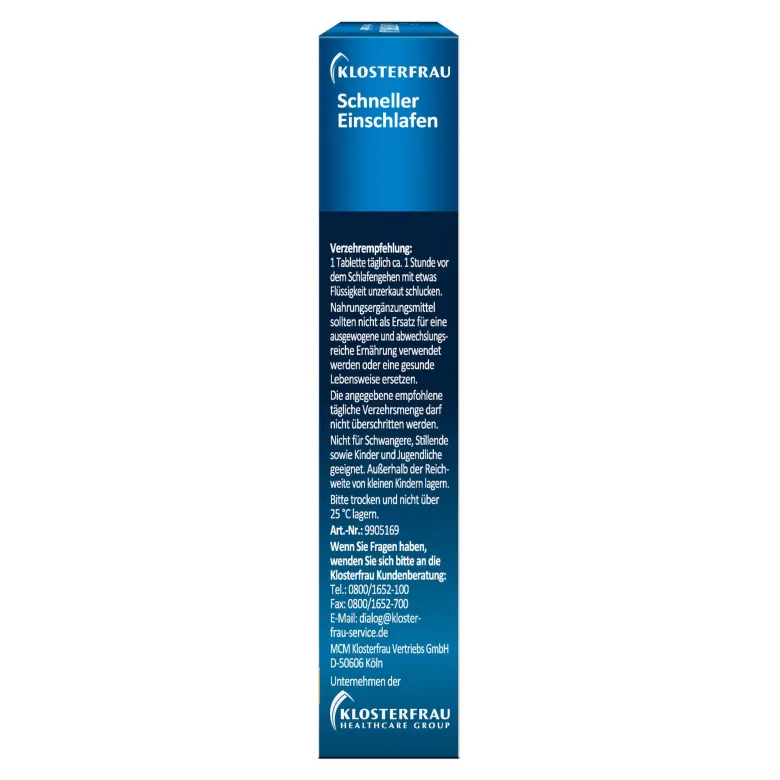 Klosterfrau Schneller Einschlafen 2,0 mg Melatonin Intens, 30 St