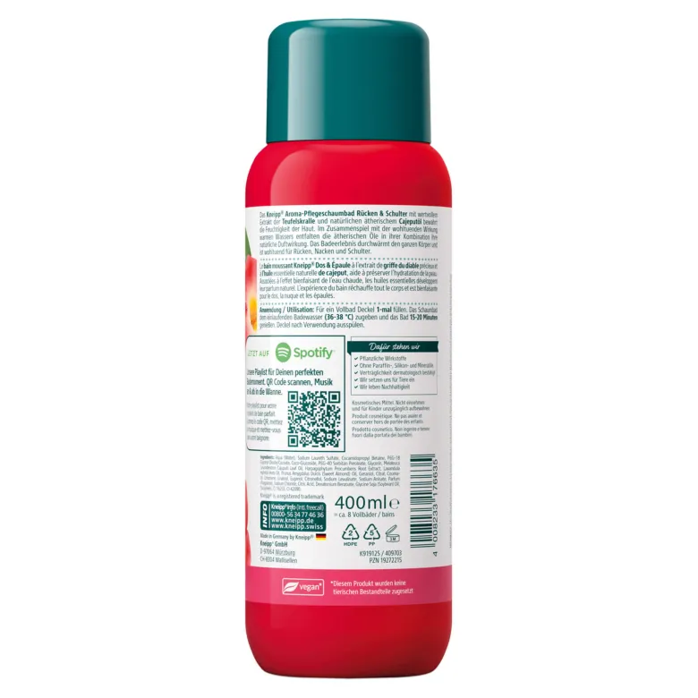 Kneipp Aroma-Pflegeschaumbad Rücken & Schulter, 400 ml