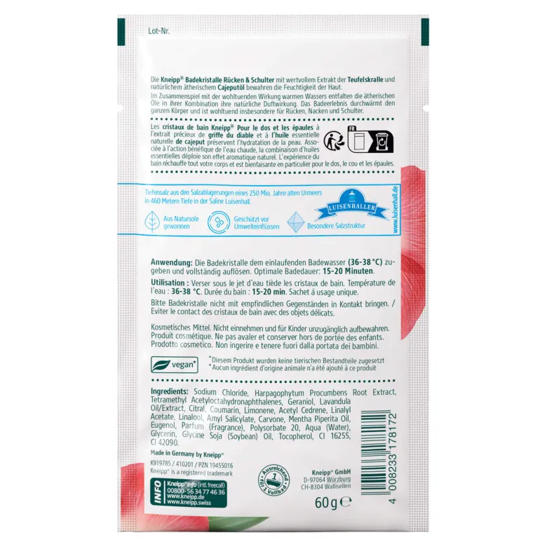 Kneipp Badekristalle Rücken und Schulter, 60 g
