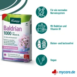 Kneipp Baldrian 1000 mg plus Vitamin B1 Tabletten, 30 St