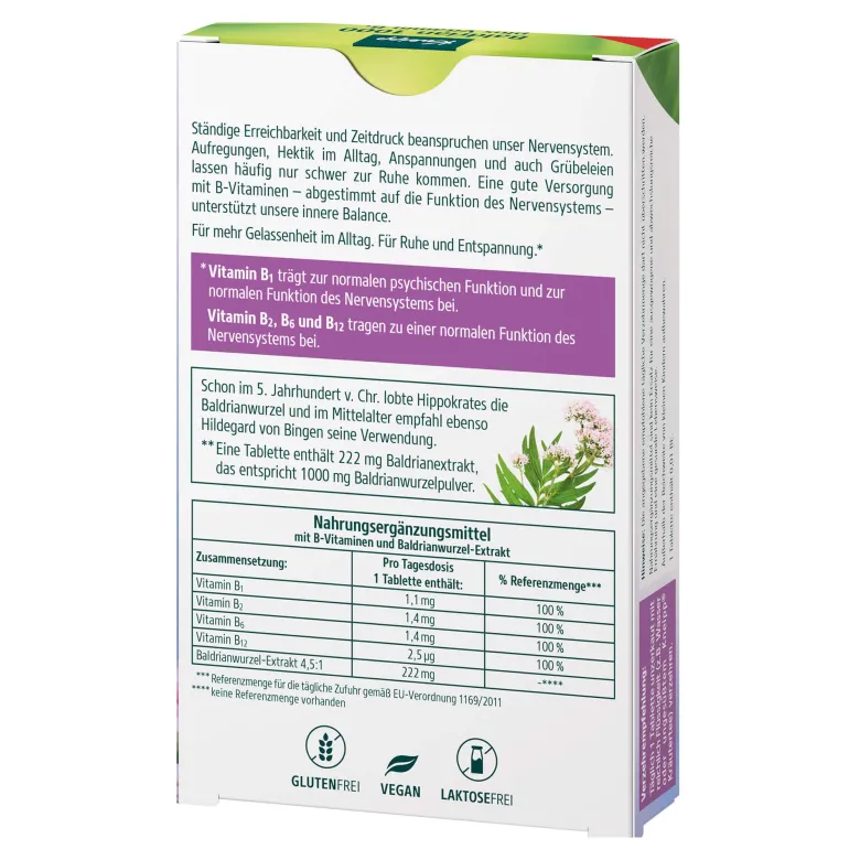 Kneipp Baldrian 1000 mg plus Vitamin B1 Tabletten, 30 St
