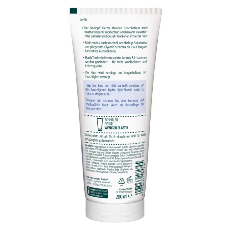 Kneipp Derma Balance Beruhigender Duschbalsam Nachtkerze, 200 ml