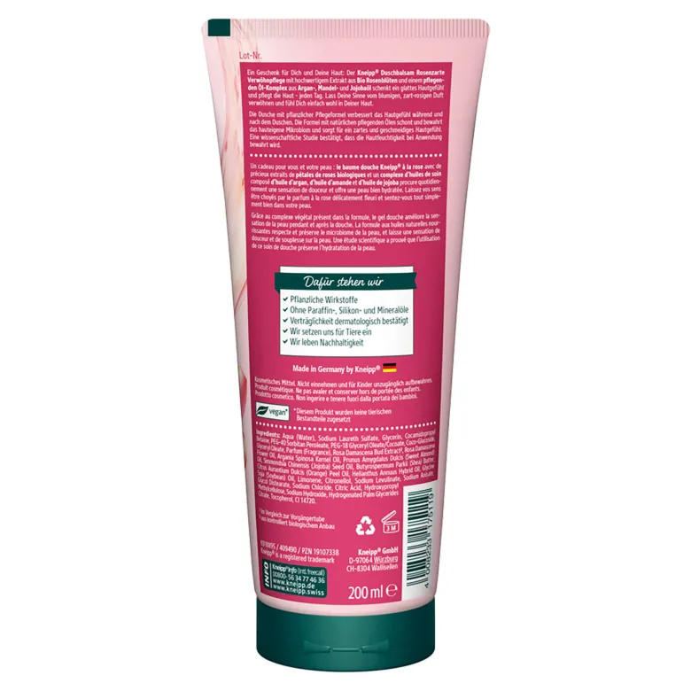 Kneipp Duschbalsam Rosenzarte Verwöhnpflege, 200 ml