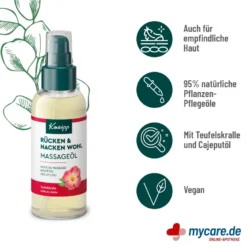 Kneipp Massageöl Rücken & Nacken Wohl, 100 ml