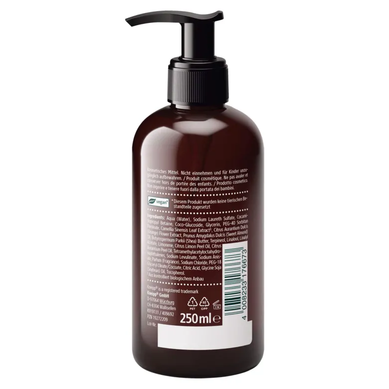 Kneipp Milde Aroma-Pflegeseife Grüner Tee & Orangenblüten, 250 ml