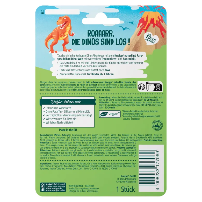 Kneipp Naturkind Farbsprudelbad Dinowelt, 1 St