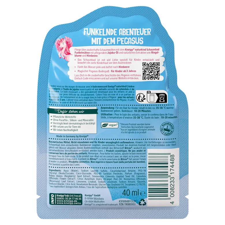 Kneipp Naturkind Schaumbad Funkelmähne, 40 ml
