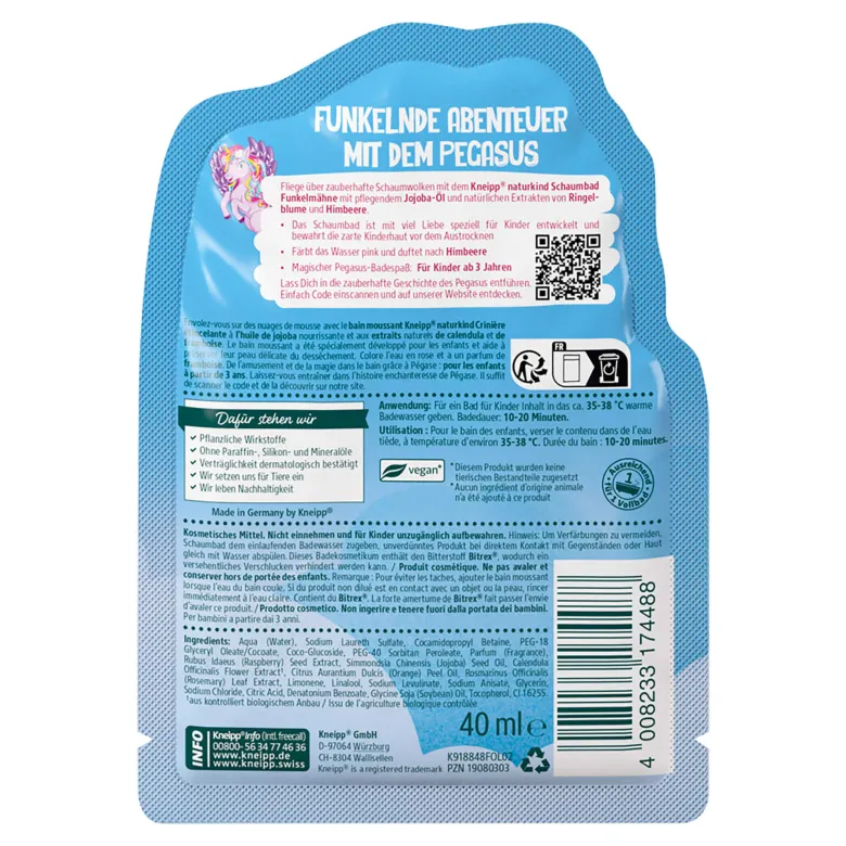 Kneipp Naturkind Schaumbad Funkelmähne, 40 ml