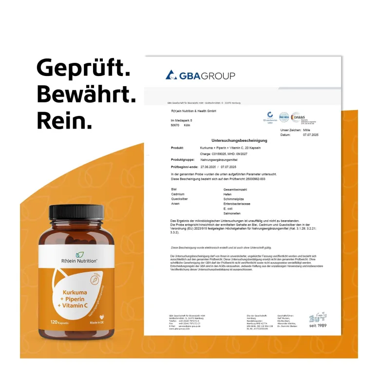 Kurkuma+Curcumin+Piperin+Vitamin C Kapseln, 120 St