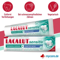 Lacalut sensitiv Zahnpasta Remineralisierung & sanftes Weiß, 75 ml
