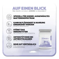 Lactobact Junior+ Monatspackung, 60 g