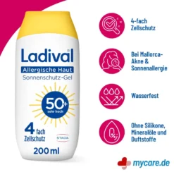 Ladival Allergische Haut Sonnenschutz-Gel LSF50+, 200 ml