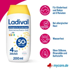 Ladival Allergische Kinderhaut Gel LSF50+, 200 ml